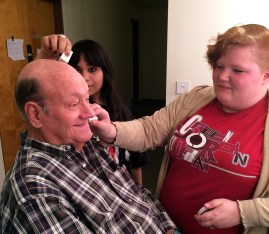 George getting his makeup